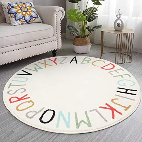 Topotdor Round ABC Area Rug, 40 Inch Soft Floor Carpet - Image 2