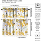 Girls Bee Valance Curtains, Spring Floral Watercolor Flower Honey Plants Window - Image 5