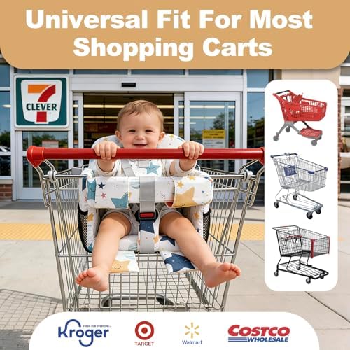 Grocery Shopping Cart Cover for Baby，Baby Comfort High Chair Cover - Image 2
