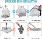Bend River Baby Playpen with Canopy, Hexagon Toddler Beach Tent - Image 5
