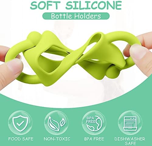 Aolso Silicone Baby Bottle Handles, Easy Grip Handles to Hold Baby Bottle - Image 3