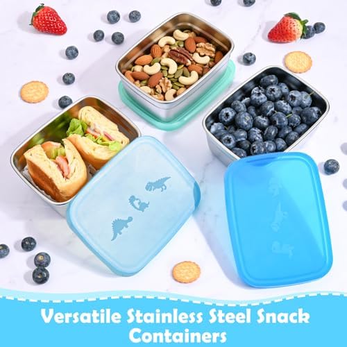 Tanjiae 3-Pack Stainless Steel Snack Containers - Image 6