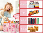 Pink Dog Toy Basket Collapsible Puppy Bin Storage Organizer Large Pet Box - Image 4