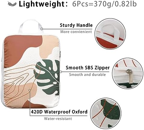 6 Pcs Compression Packing Cubes, Packing Cubes - Image 5