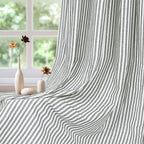 ASPMIZ Cotton Linen Farmhouse Curtains Boho Rustic Button Curtain, Linen Window - Image 4