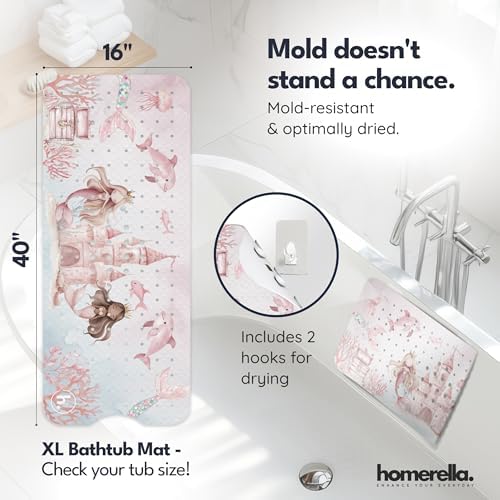 homerella Bathtub Mat Non Slip Kids 40x16 Baby Bath Mat Non Slip Anti Mold - Image 3