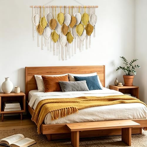Large Macrame Wall Hanging Boho Woven Tapestry Bohemian Farmhouse Wall Art - Image 6