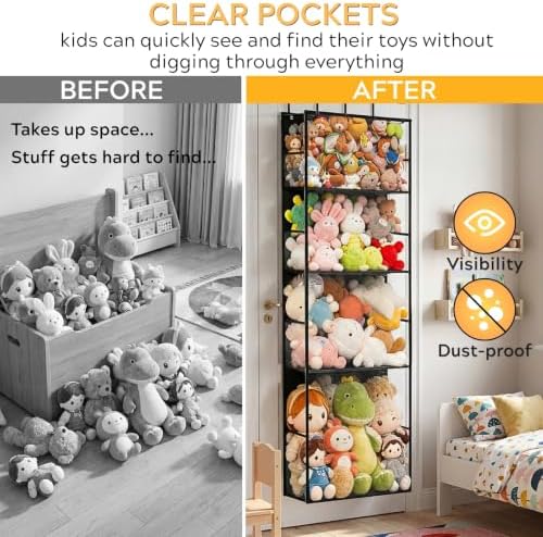 Ofiray-home Over the Door Stuffed Animal Storage - Image 3