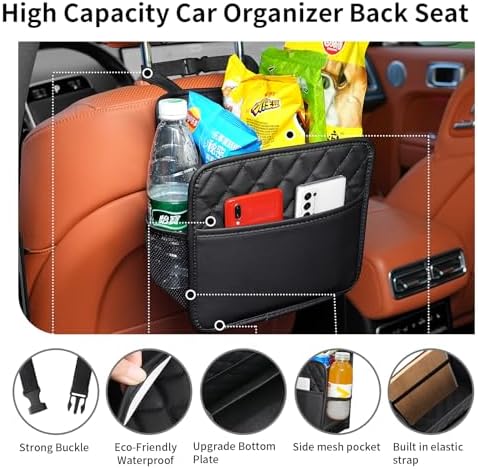 FrgKbTm 2Pack Car Seat Back Organizer, Waterproof Car Backseat Organizer - Image 6