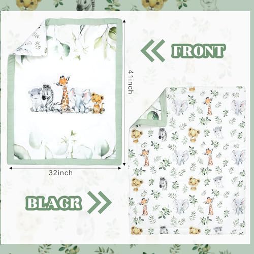 Hahafelt 3 Pcs Safari Animals Baby Crib Bedding Set - Image 3
