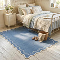 GarveeHome 3x5 Scalloped Washable Area Rug Non Slip Bedroom Entryway Rug by GarveeHome