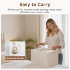 StorageWorks Closet Storage Bins, Khaki and Beige Stripes - Image 5