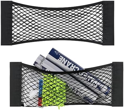 2 Packs Universal Mesh Cargo Net, Elastic Car Storage Net Pocket Bag by MOJIOO