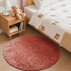 OLANLY Rust Red Round Rugs for Bedroom - Image 3