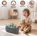5-Pack Small Woven Rope Storage Baskets, 2 Sizes Organizer Bins - Image 4