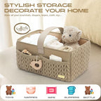 Luxurious Baby Diaper Caddy, Nursery Storage Basket - Image 5