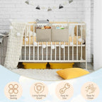 flintronic Cotton Baby Bedside Hanging Storage Bag, Baby Bed Storage Hanging Bag - Image 5