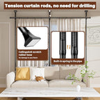 Room Divider Curtain Rod No Drilling, Adjustable 4-10ft 28-114in - Image 5