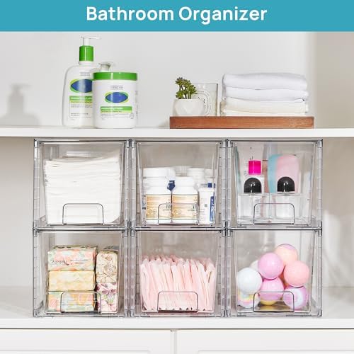 Vtopmart 6 Pack Large Stackable Storage Drawers - Image 4