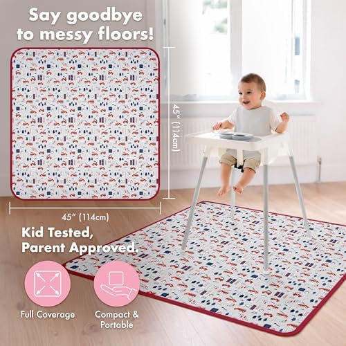 BapronBaby Be Brave Firefighter Waterproof Splash Mat Catch All Floor Cover - Image 4
