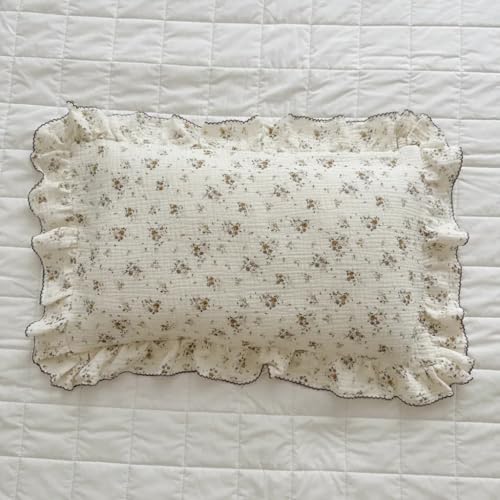 BuLuTu Vintage Floral Muslin Cotton Toddler Pillowcase - Image 5