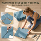 AIRHOP 18 PCS Gym Floor Mat, EVA Foam Puzzle Gym Mat, High-Density Interlocking - Image 6