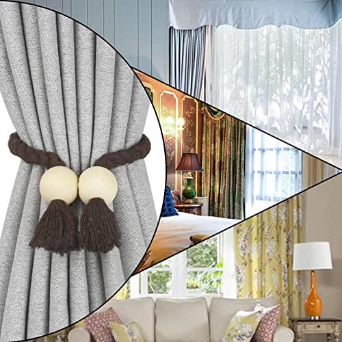 Magnetic Curtain Tiebacks Decorative Tie Back Drapes Holdbacks Nieffeiy - Image 6