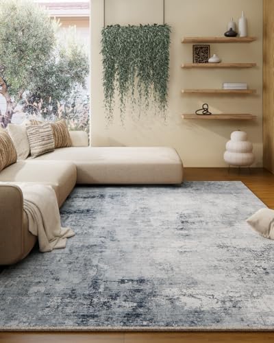 5x7 Area Rugs for Living Room: Washable Bedroom Rug Non Slip Large Carpet by palohom