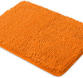 Yeaban Chenille Orange Bathroom Rug 24"x36", Non-Slip Rubber Backing by Yeaban