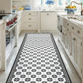 3' x 5' Waterproof Tile-Pattern Vinyl Hallway Runner Mat, Easy-Clean by BelleCosy