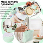 Huhumy 2 Pcs Makeup Bag Set for Women, Thin Stripe - Image 6