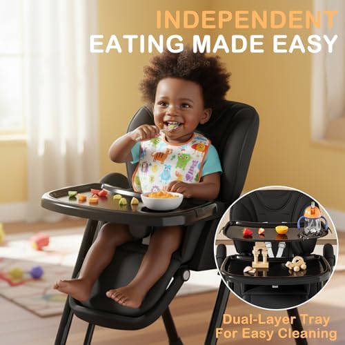 3-in-1 Foldable High Chairs for Babies and Toddlers - Image 4