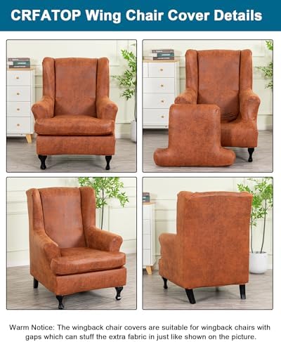 CRFATOP Wingback Chair Covers Stretch Armchair Slipcovers - Image 3
