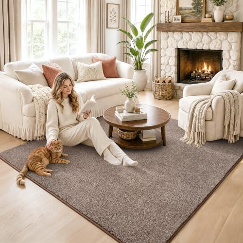 Keeko 5x5 Square Area Rugs for Living Room Bedroom, Soft Washable Carpet - Image 4