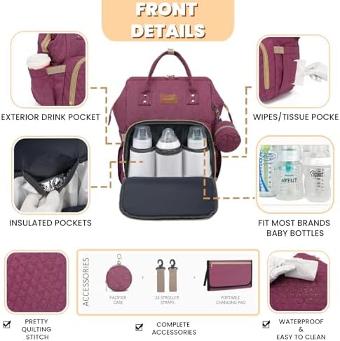 ROSEGIN Diaper Bag Backpack - Image 3