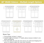 Grey Valances for Windows, Light Filtering Faux Linen Textured Small Short - Image 3