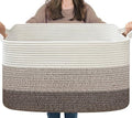Goodpick Large Woven Rope Blanket Basket by Goodpick