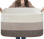 Goodpick Large Woven Rope Blanket Basket by Goodpick