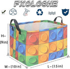 FXOLCSHE Building brick Basket, Building block book storage box, Laundry hamper - Image 7