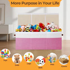 Extra Large Toy Box with Lid, Collapsible Toy Storage Chest Bin - Image 5