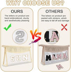 Iqimott 2Pcs Boho Patch SPF Bag Clear Letter Sun Bag, Waterproof Zipper Makeup - Image 3