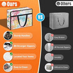 4 Packs 40L Clear Under Bed Storage Containers, Large Clothes Storage Bags - Image 4