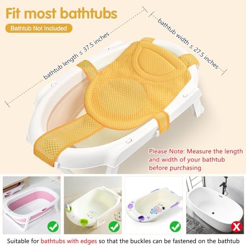 Colorlife Baby Bath Seat Support Net Infant Bathing Seat Support Mat, - Image 3