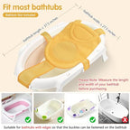 Colorlife Baby Bath Seat Support Net Infant Bathing Seat Support Mat, - Image 3