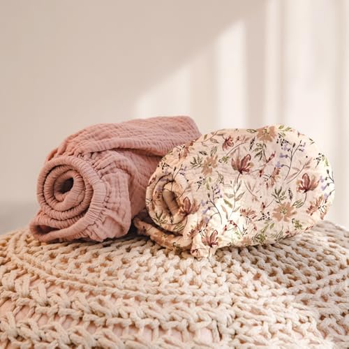 lulumoon Muslin Changing Pad Cover: 32x16 Fit Standard Rectangle Pad - Image 3