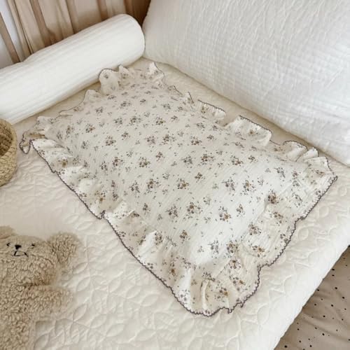 BuLuTu Vintage Floral Muslin Cotton Toddler Pillowcase - Image 6