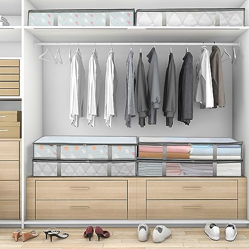 2 Pack Under Bed Storage Containers Bins, Humid-Proof Plastic Underbed Storage - Image 6