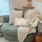 Boho Sun Christian Nursery 12x20 Pillow Cover, Christian Home Decor, I Am A - Image 5