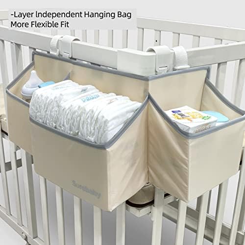 Hanging Baby Diaper Caddy, 3-in-1 Diaper Caddy Organizer Holder - Image 4