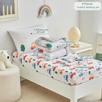 DuShow 4 Pieces Cars Toddler Bedding Set - Image 3